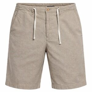 Marfinno Reta Shorts Mens 36 Tan Cotton Drawstring Casual Summer Straight Leg